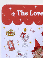 Lot de papeterie "The Love Witch" - Marque-Page Laminé + Planche de Stickers - Illustration Magique & Romantique - Cadeau Saint Valentin