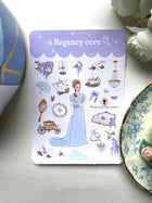 Planche de stickers Regency core - 22 Stickers - Journaling Scrapbooking Penpaling - Princess Aesthetic - Inspiration Bridgerton