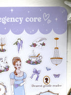 Planche de stickers Regency core - 22 Stickers - Journaling Scrapbooking Penpaling - Princess Aesthetic - Inspiration Bridgerton