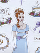 Planche de stickers Regency core - 22 Stickers - Journaling Scrapbooking Penpaling - Princess Aesthetic - Inspiration Bridgerton