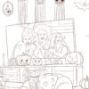Coloriage à imprimer Fille dans son salon Halloween