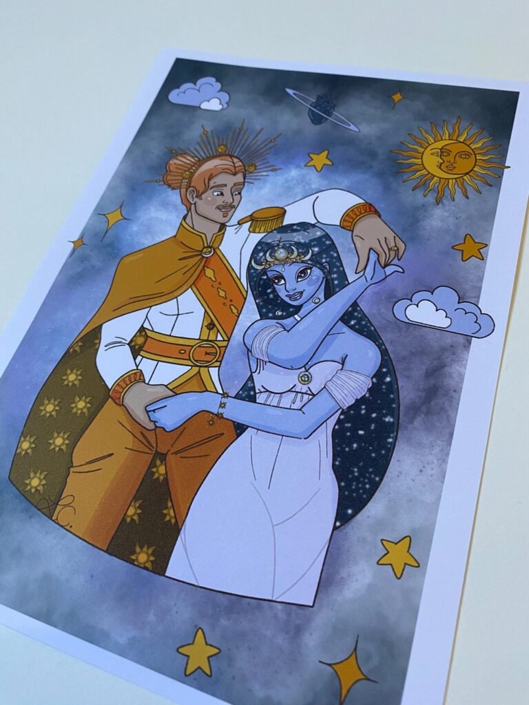 Print "Amour Céleste" Soleil et Lune