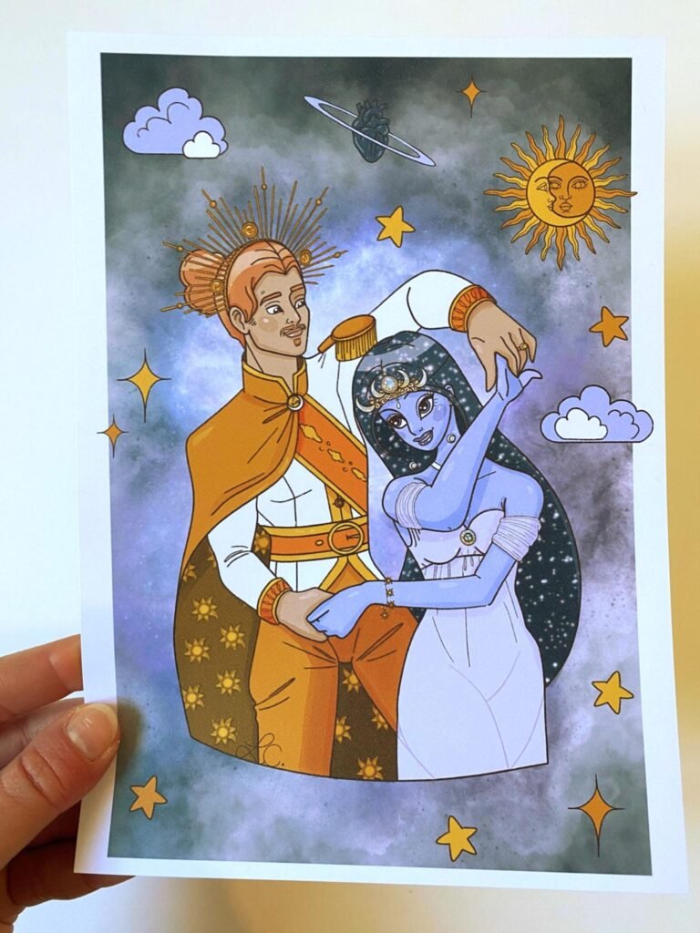Print "Amour Céleste" Soleil et Lune
