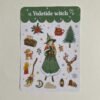 Planche d’autocollants "Sorcière de Yule"