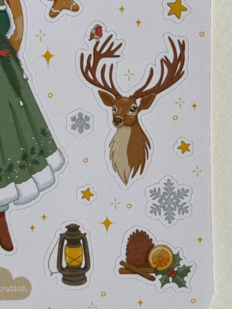 Planche d’autocollants "Sorcière de Yule"