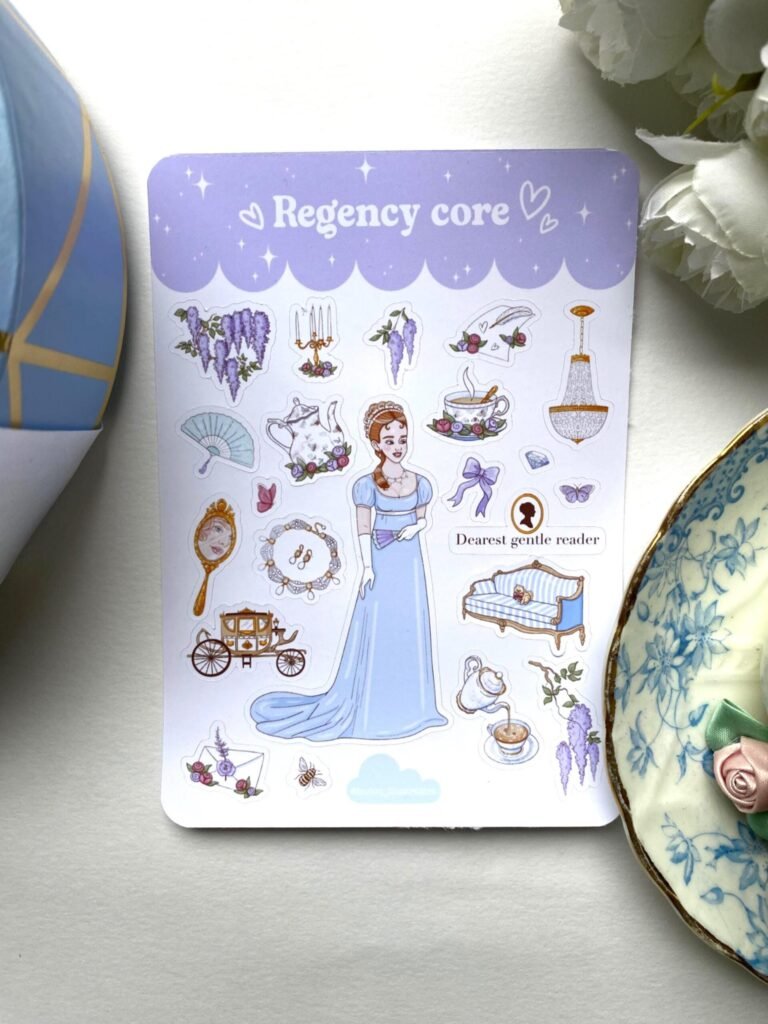 Planche de stickers "Regency core"