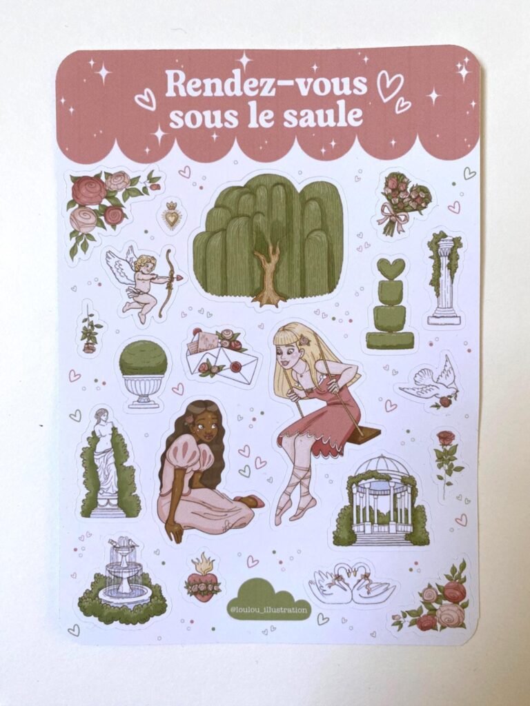 Lot de papeterie "Rendez-Vous Sous Le Saule"