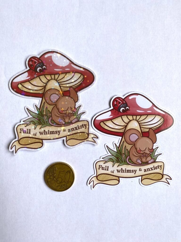Sticker « Full Of Whimsy & Anxiety »