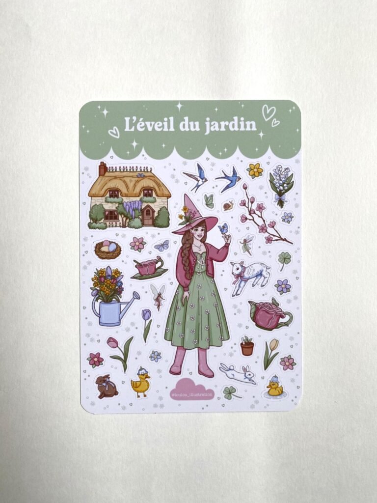 Planche de stickers "L’Éveil Du Jardin"