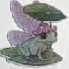 Sticker Holographique Grenouille Fée sur un Nénuphar