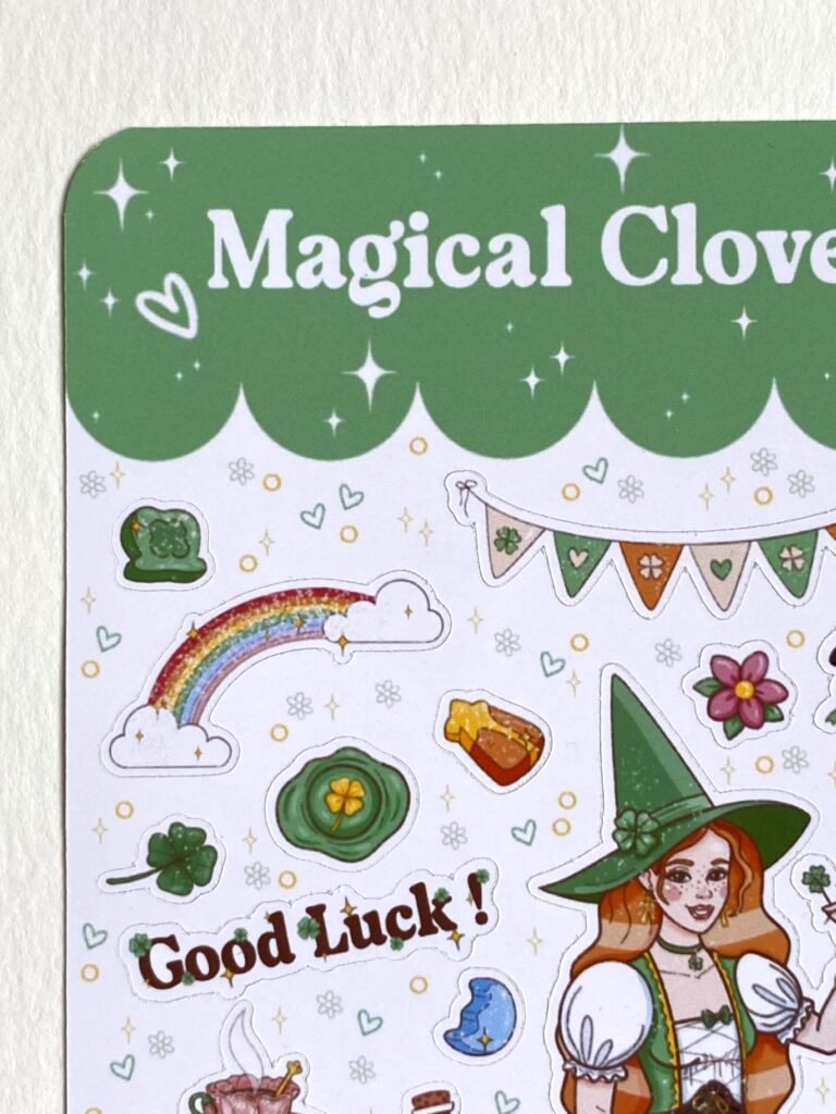 Planche de stickers "Magical Clover Luck"