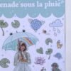 Planche de stickers "Promenade sous la Pluie"