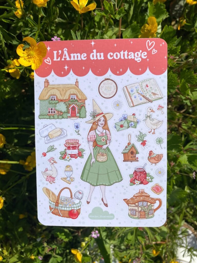 Planche de Stickers "L'Âme du Cottage"