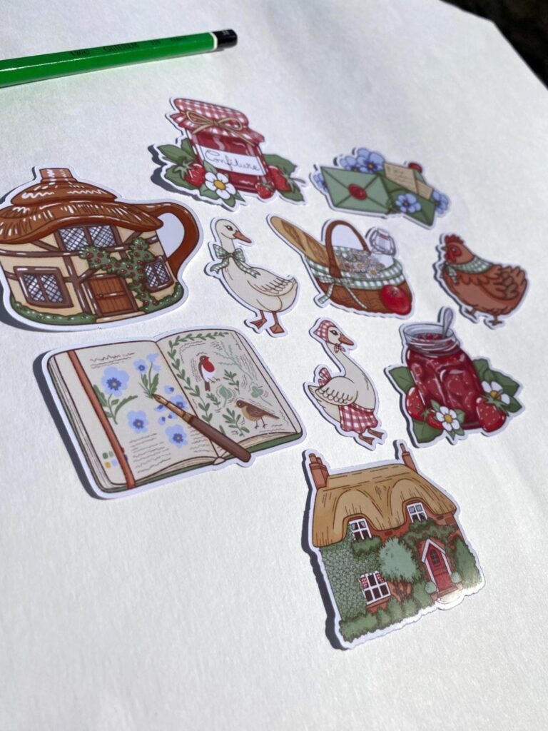 Lot de 10 Stickers "L'Âme Du Cottage"