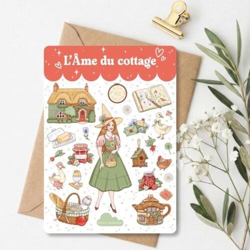 Planche de Stickers "L'Âme du Cottage"
