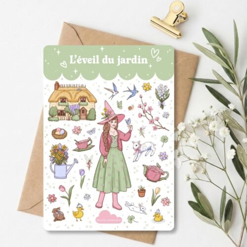 Planche de stickers "L’Éveil Du Jardin"