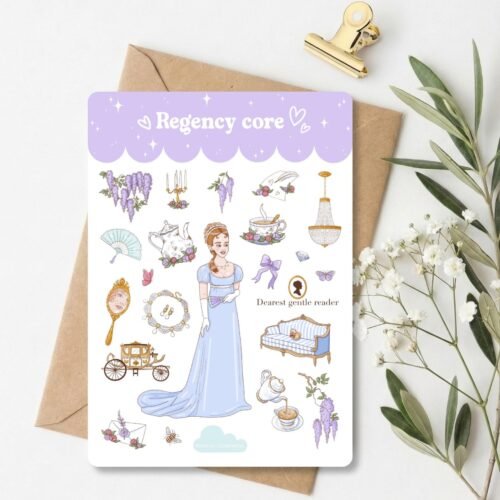 Planche de stickers "Regency core"