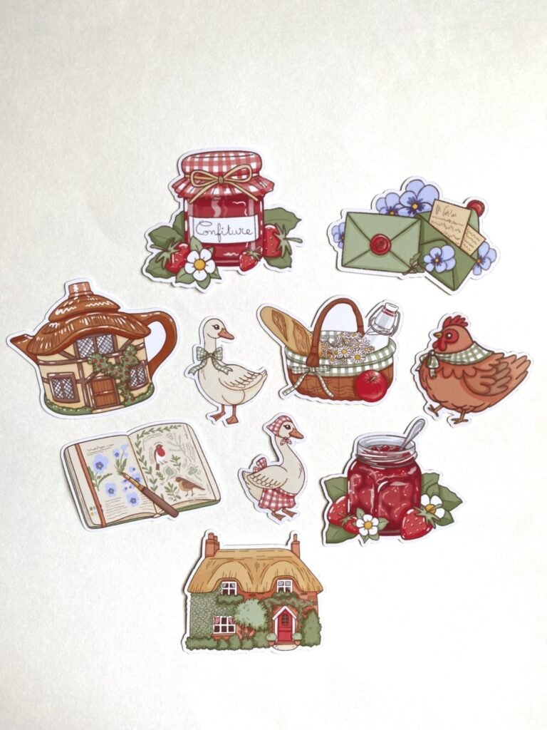 Lot de 10 Stickers "L'Âme Du Cottage"