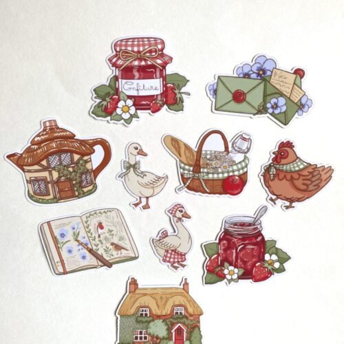 Lot de 10 Stickers "L'Âme Du Cottage"