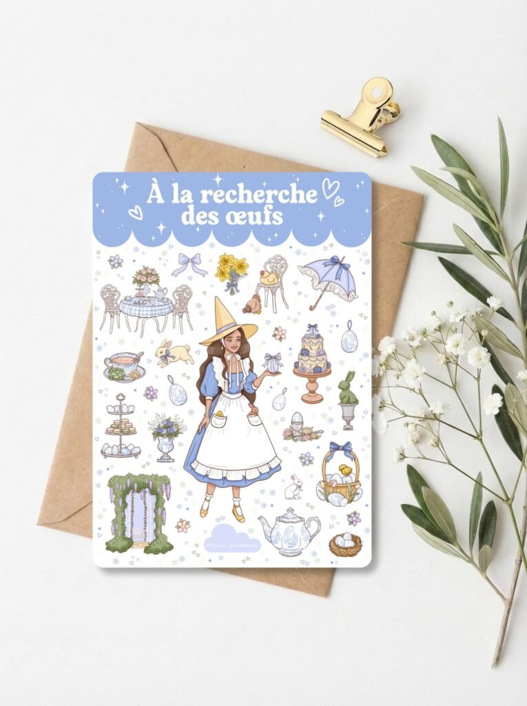Planche de stickers "À la recherche des œufs"