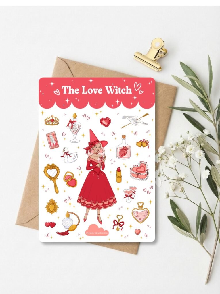 Planche d’autocollants "The Love Witch"