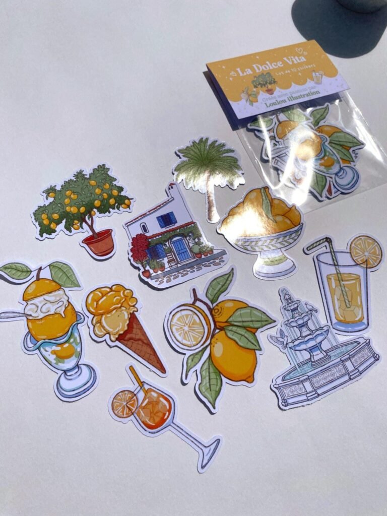 Lot de 10 Stickers "La Dolce Vita"