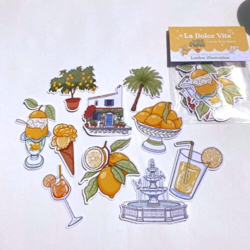Lot de 10 Stickers "La Dolce Vita"