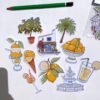 Lot de 10 Stickers "La Dolce Vita"