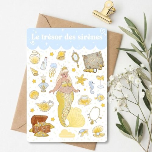 Planche d’autocollants "Le Trésor des Sirènes"