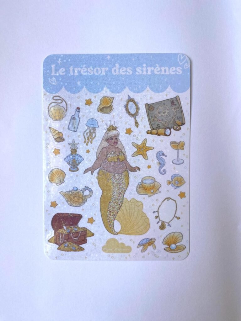 Planche d’autocollants "Le Trésor des Sirènes"