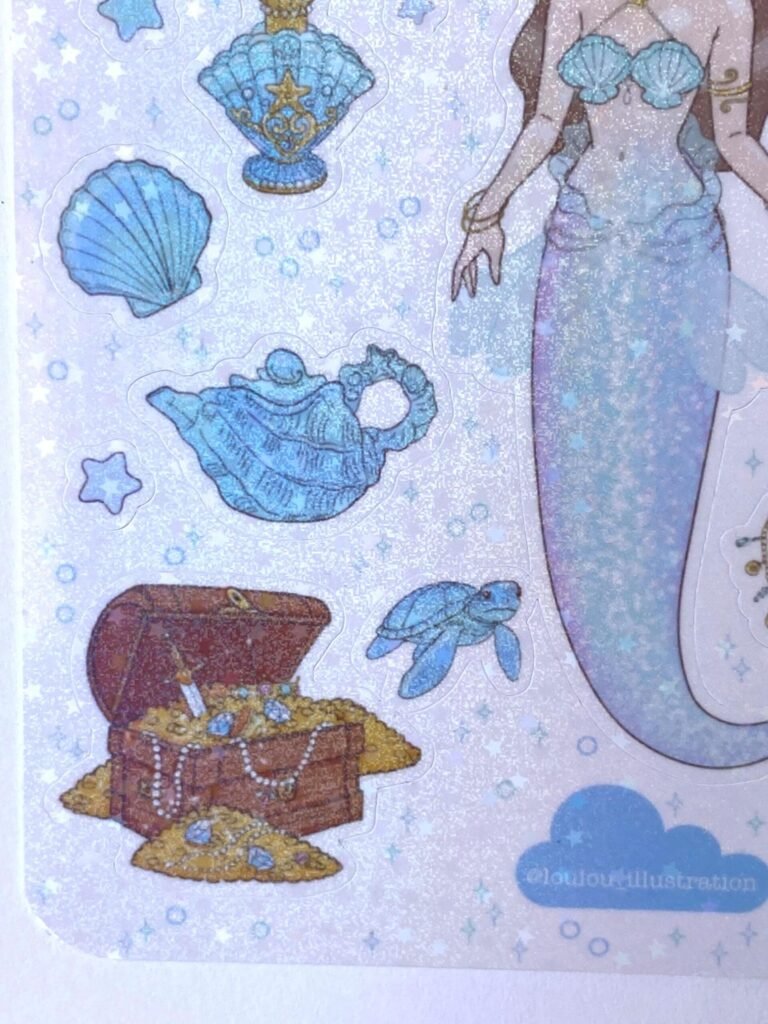 Planche d’autocollants "Le Trésor des Sirènes"