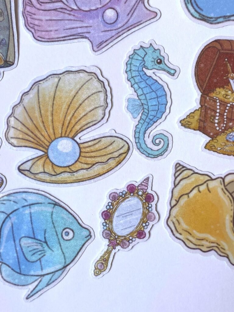 Lot de 10 Stickers "Le Trésor des Sirènes"