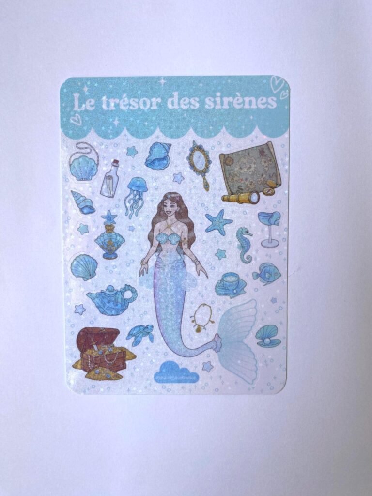 Planche d’autocollants "Le Trésor des Sirènes"
