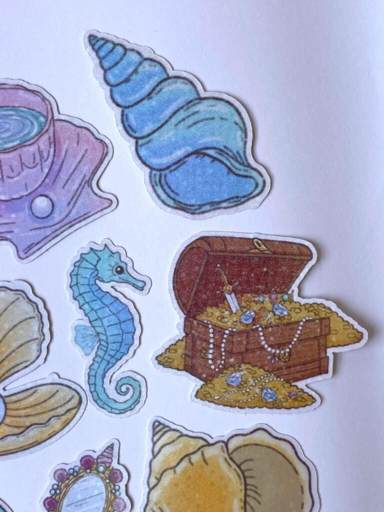 Lot de 10 Stickers "Le Trésor des Sirènes"