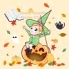 Coloriage à imprimer Petite Sorcière Mignonne Halloween