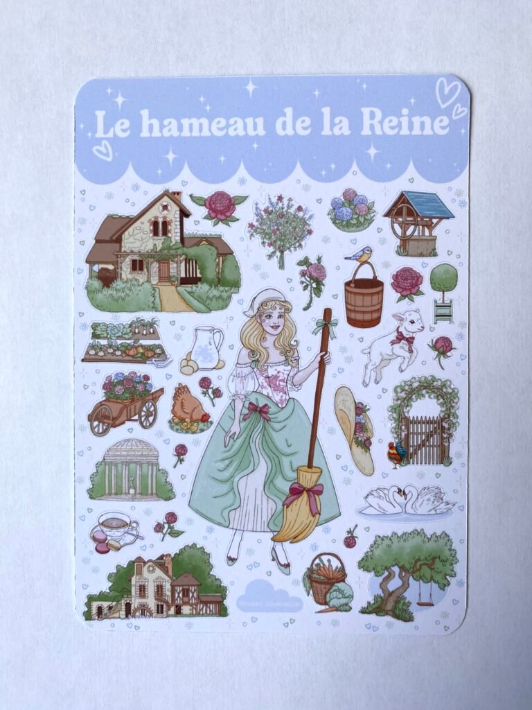 Planche de stickers "Le Hameau de la Reine"