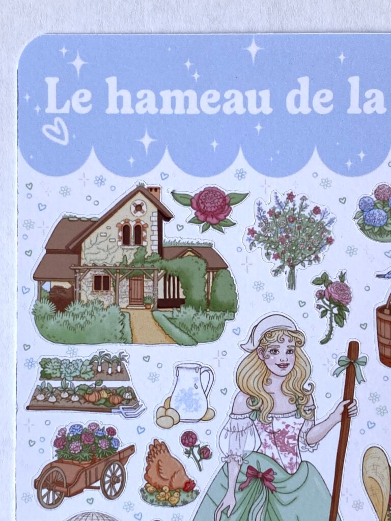 Planche de stickers "Le Hameau de la Reine"