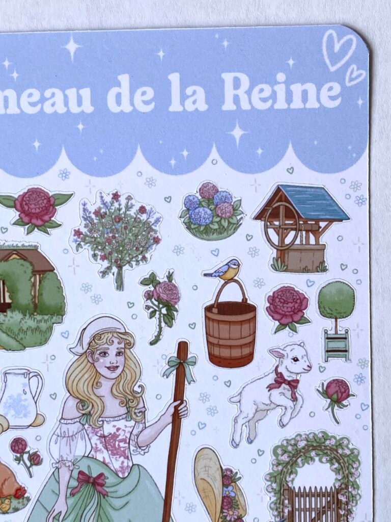 Planche de stickers "Le Hameau de la Reine"