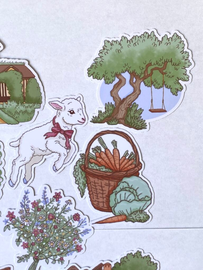Lot de 10 Stickers "Le Hameau de la Reine"