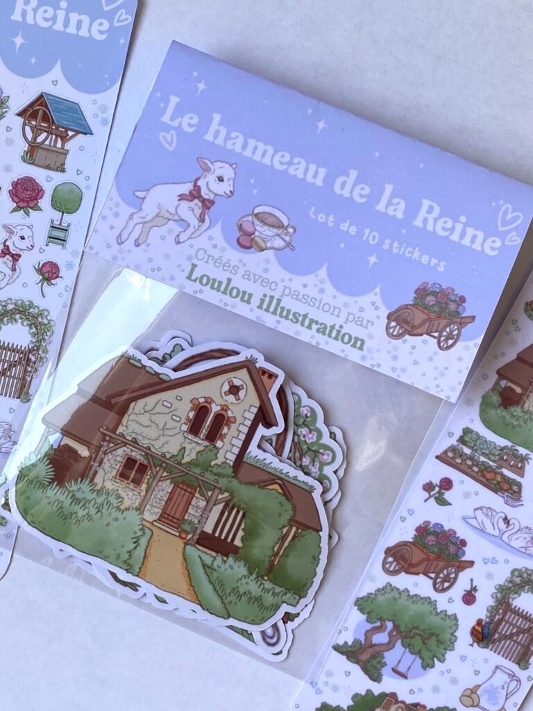 Lot de 10 Stickers "Le Hameau de la Reine"