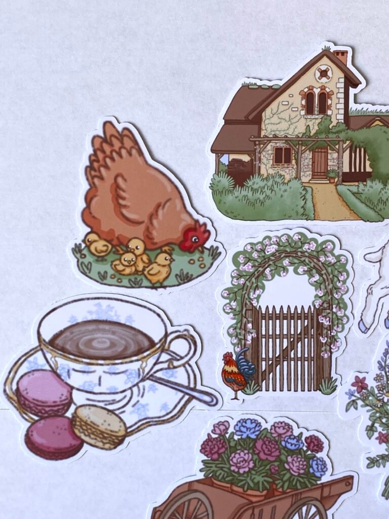 Lot de 10 Stickers "Le Hameau de la Reine"