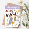 Planche de stickers sorcière « Les Soeurcières », illustration witchy faite main