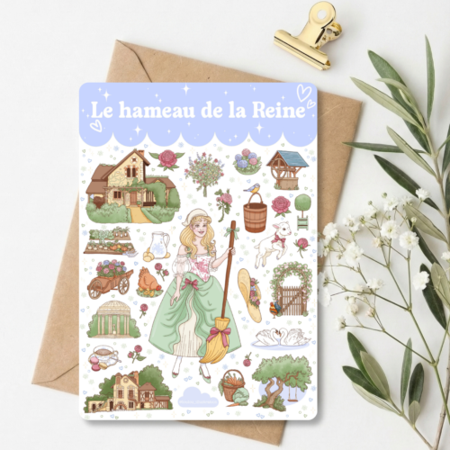 Planche de stickers "Le Hameau de la Reine"