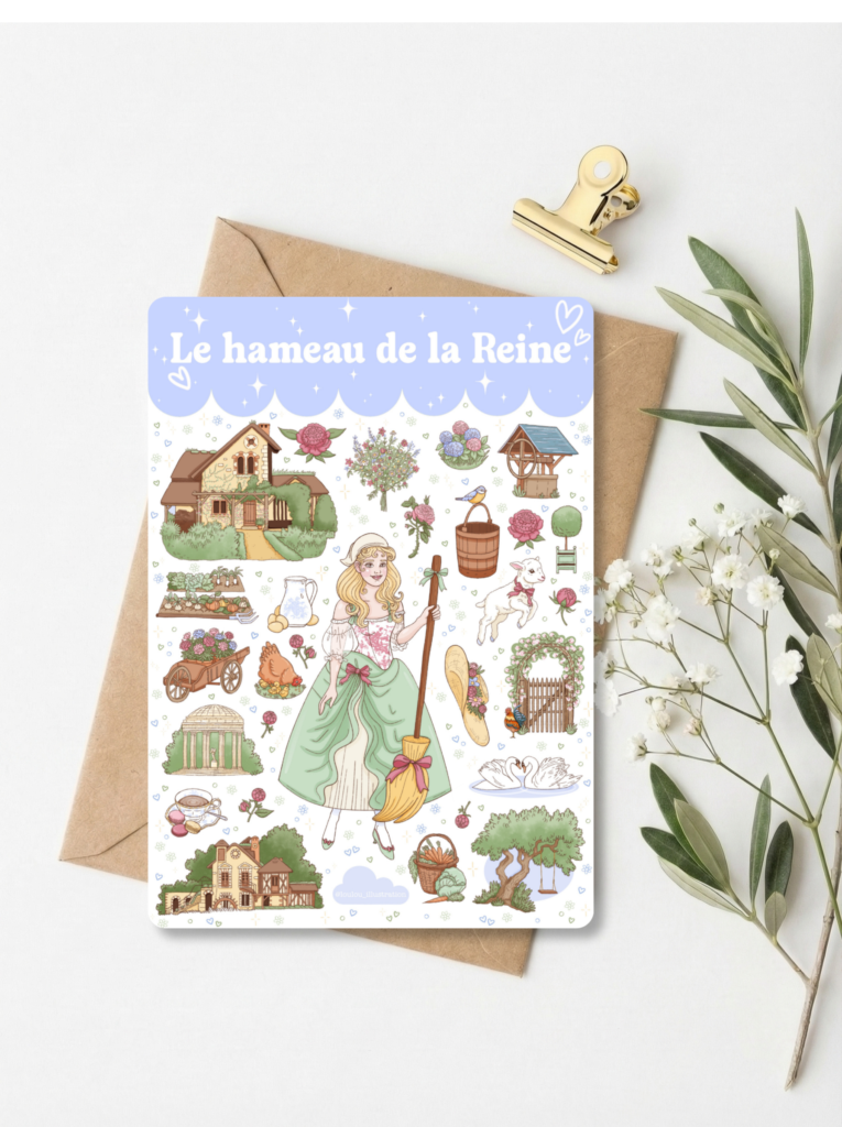 Planche de stickers "Le Hameau de la Reine"
