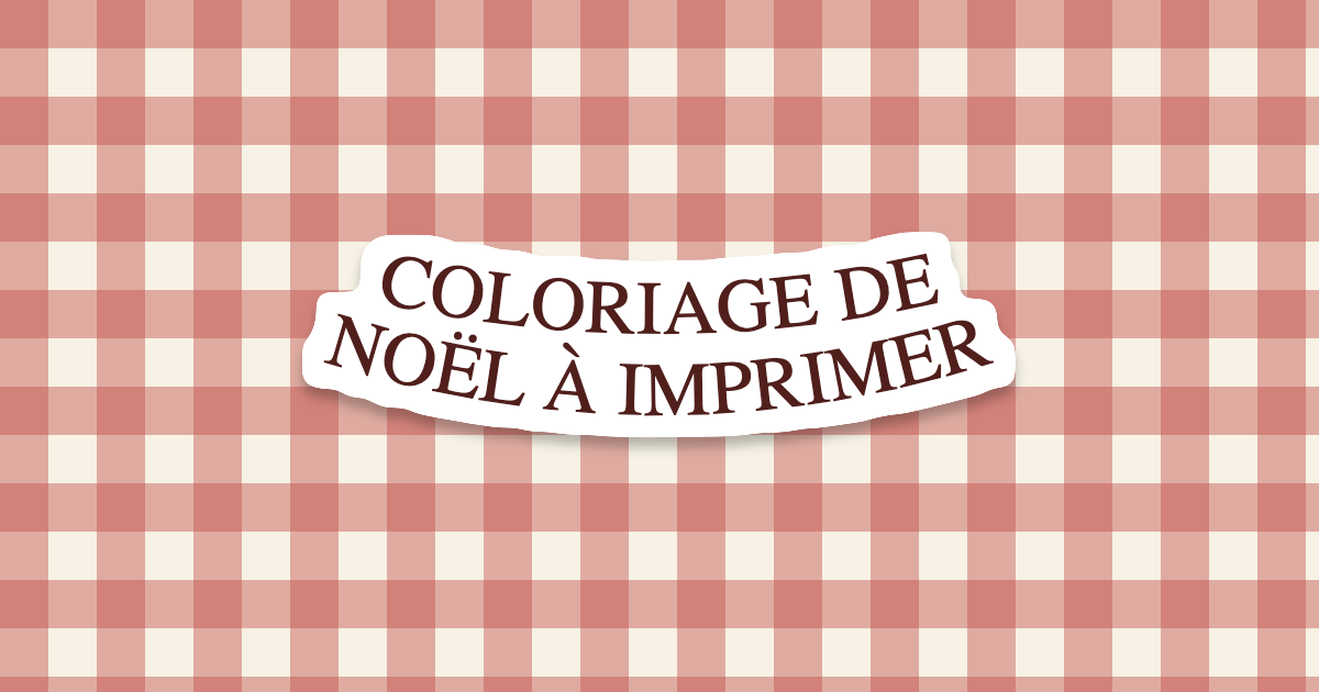 Coloriage de Noël à imprimer, version cottagecore