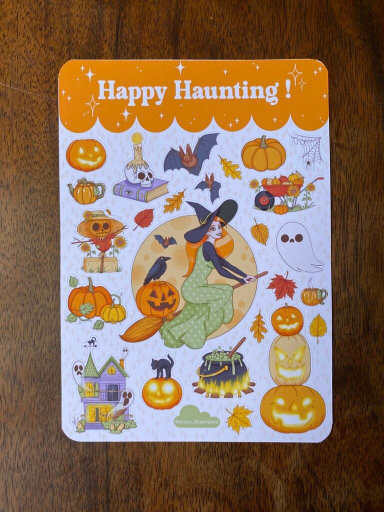 Collection Halloween Happy Haunting, papeterie assortie faite main, Loulou