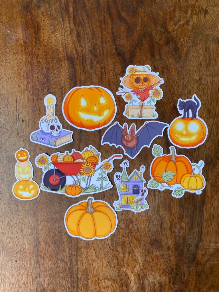 Collection Halloween Happy Haunting, papeterie assortie faite main, Loulou