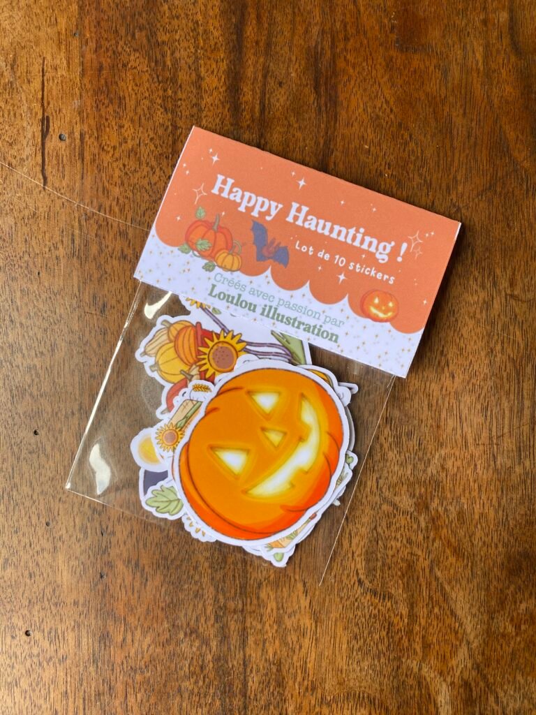 Collection Halloween Happy Haunting, papeterie assortie faite main, Loulou