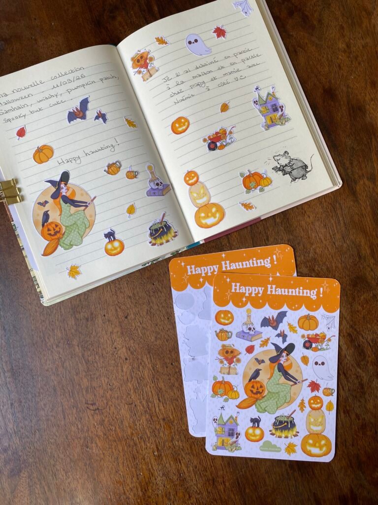 Collection Halloween Happy Haunting, papeterie assortie faite main, Loulou