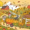 Coloriage Halloween citrouilles, aperçu de la planche à imprimer, Loulou